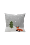 Melange Collection 10" Fox Pillow In Grey