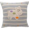 Melange Collection Knit Cotton 10 Hippo Pillow In Grey