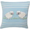 Melange Collection 10" Lamb Throw Pillow In Blue