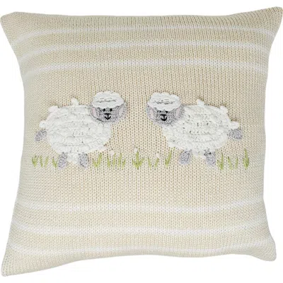 Melange Collection 10" Lamb Throw Pillow In Neutral