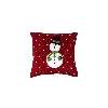 Shop Melange Collection 10" Snowman Pillow In Red