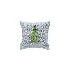 Melange Collection 10" Snowy Christmas Tree Pillow In Grey