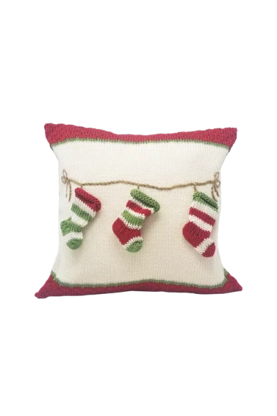 Melange Collection 10" Stocking Pillow In Ivory