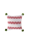 Melange Collection 10" Zig Zag Stripe Pillow In Red