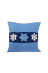 Melange Collection 12" Blue Snowflake Pillow In Blue