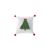 Melange Collection 12" Christmas Tree Pillow, Ecru In White