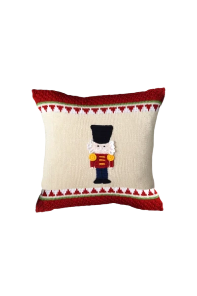 Melange Collection 12" Nutcracker Pillow In Ivory