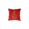 Melange Collection 12" Spiral Holiday Tree Pillow In Red
