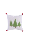Melange Collection 12" Three Tree Pillow, Ecru In Ivory