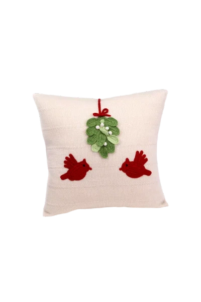 Melange Collection 14" Cardinal Pillow In Ivory