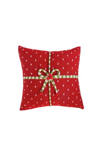 Melange Collection 14" Gift Pillow In Red