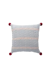 Melange Collection Cable Knit Holiday Throw Pillow, 14 X 14 In Grey