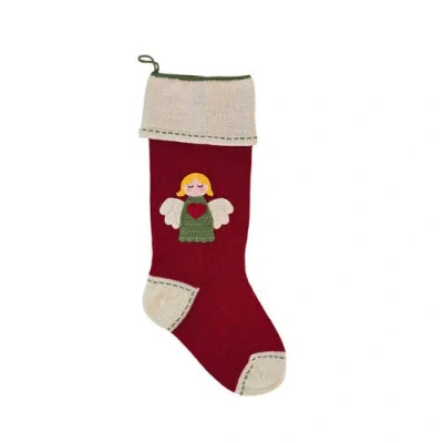 Melange Collection Angel Stocking In Red
