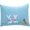 Melange Collection Baby Bunny Mini Pillow In Blue