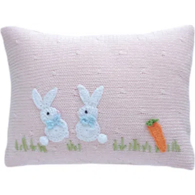 Melange Collection Baby Bunny Mini Pillow In Pink