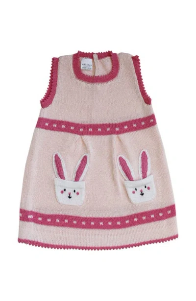 Melange Collection Babies'  Bunny Pocket Dress In Pink
