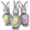 Melange Collection Bunny With Egg Ornaments In Grey