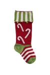 Melange Collection Candy Cane Stocking In Red