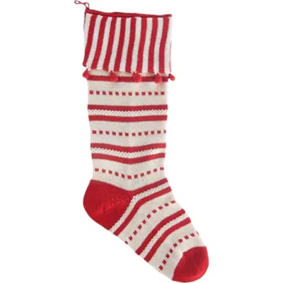 Melange Collection Candy Cuff Stocking In Red