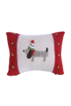 Melange Collection Dog Mini Pillow In Red