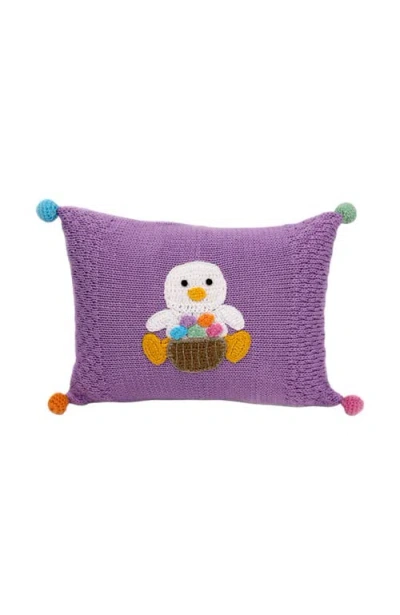 Melange Collection Duckling Mini Pillow In Purple
