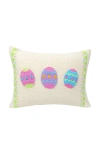 Melange Collection Easter Egg Throw Pillow In Ivory
