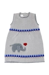 Melange Collection Elephant Heart Dress In Grey
