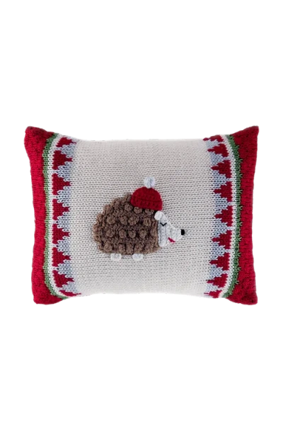 Melange Collection Hedgehog Mini Pillow In Ivory