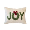 Melange Collection Holiday Joy Mini Pillow In White