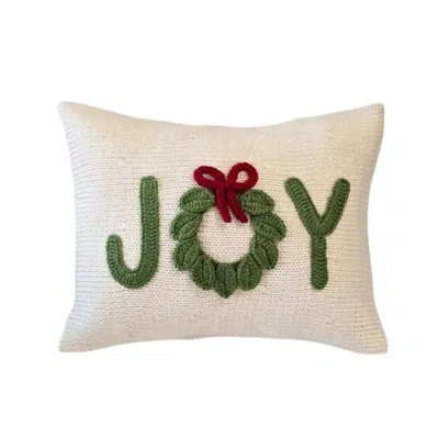 Melange Collection Holiday Joy Mini Pillow In White