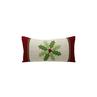 Melange Collection Holly Pinwheel Lumbar Pillow In Ivory