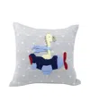 Melange Collection Knit Cotton 10 Giraffe Pilot In Plane Pillow In Grey