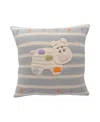 Melange Collection Knit Cotton 10 Hippo Pillow In Grey