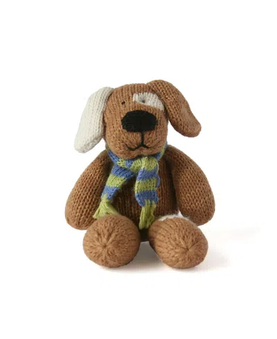 Melange Collection Knit Cotton Brown Spotted Dog With Scarf - Ages 3-4 In Multi