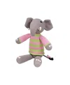 Melange Collection Knit Cotton Elephant In Pink Sweater - Ages 0+