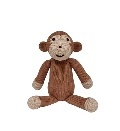 Melange Collection Knit Cotton Monkey - Ages 0+ In Animal Print