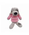 Melange Collection Knit Cotton Spotted Dog In Pink Sweater - Ages 0+