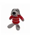 Melange Collection Knit Cotton Spotted Dog In Red Sweater - Ages 0+