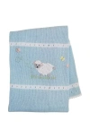 Melange Collection Lamb Baby Blanket In Blue