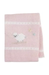 Melange Collection Lamb Baby Blanket In Pink