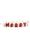 Melange Collection Merry Garland In Red And Ivory
