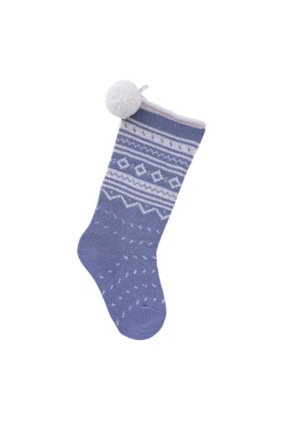 Melange Collection Nordic Roll Cuff Stocking In Grey