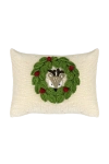 Melange Collection Peekaboo Deer Mini Pillow In Ivory