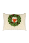 Melange Collection Peekaboo Fox Mini Pillow In Ivory