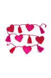 Melange Collection Pink Valentine Heart Garland In Pink
