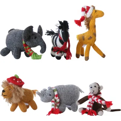 Melange Collection Safari Animal Ornament Set In Multi