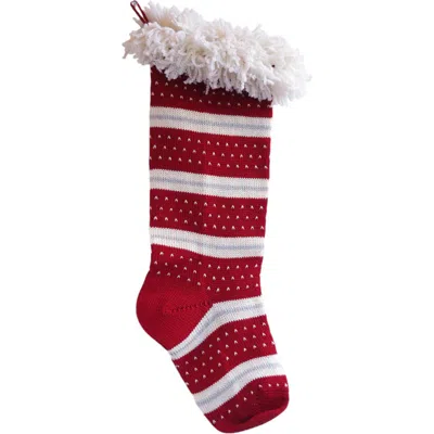 Melange Collection Santa Cuff Stocking In Red