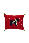 Melange Collection Scottie Dog Mini Pillow In Red