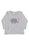 Melange Collection Valentine Elephant Tee In Pink