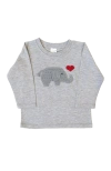 Melange Collection Valentine Elephant Tee In Red